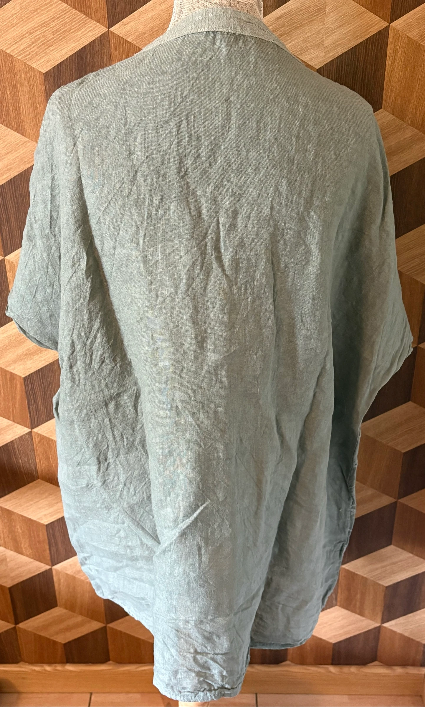 Turquoise blouse with embroidery – photo 2